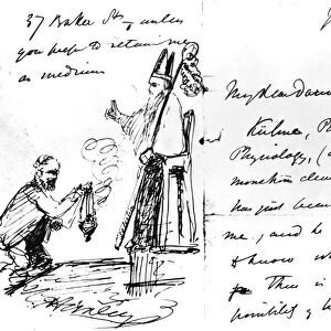 A letter from Thomas Henry Huxley to Charles Darwin, with a sketch of Darwin as a bishop or saint