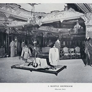A Mantle Showroom, Harrods, Ltd (b / w photo)
