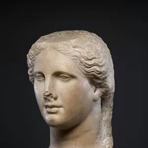 Marble head of a Ptolemaic queen, c. 270-50 B. C. (marble)
