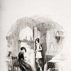 Mrs. Jellyby, illustration from Bleak House by Charles Dickens (1812-70) published 1853