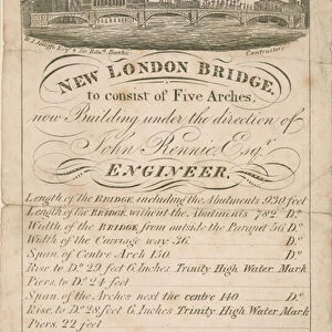 New London Bridge - John Rennie Engineer (engraving)