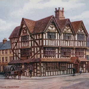 The Old House, Hereford (colour litho)