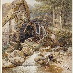 An Old Water Mill (w / c heightened with bodycolour on paper)