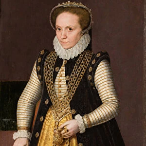 Portrait of an unknown French Noblewoman, 1560-9 (oil on panel)