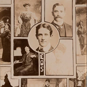 Postcard relating to EOS, seemingly a theatrical or operatic group (b / w photo)