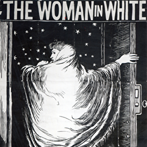 Poster for the stage version of The Woman in White by Wilkie Collins, performed in 1871