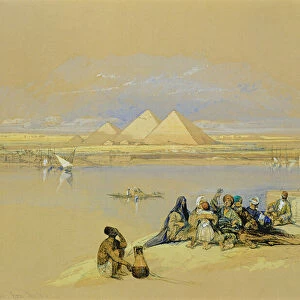 The Pyramids at Giza, near Cairo (w / c)
