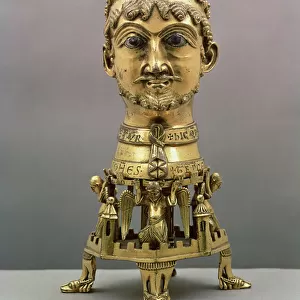 Reliquary bust of Frederick I (c. 1123-1190) made in Aachen, 1155-71 (gilded bronze)