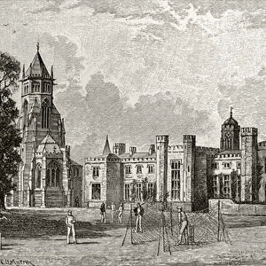Rugby School, from The English Illustrated Magazine, 1891-92 (litho)