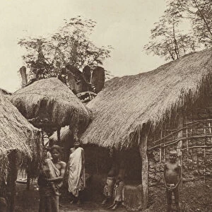 Ruined Cities of Ceylon: Modern Native Dwelling (b / w photo)