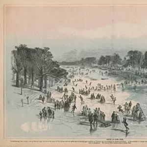 Scene in Hyde Park, London (engraving)