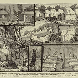The Small-Pox Epidemic, the St Pancras Hospital Encampment at Finchley (engraving)