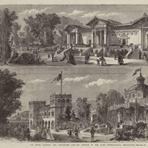 The Swiss, Spanish, and Portuguese Fine-Art Annexes in the Paris International Exhibition (engraving)