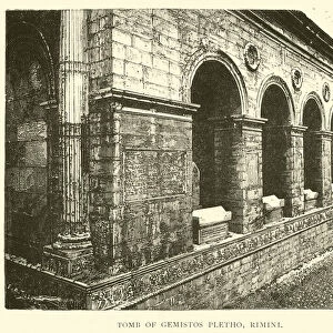 Tomb of Gemistos Pletho, Rimini (engraving)