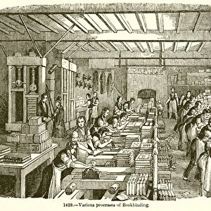 Various Processes of Bookbinding (engraving)