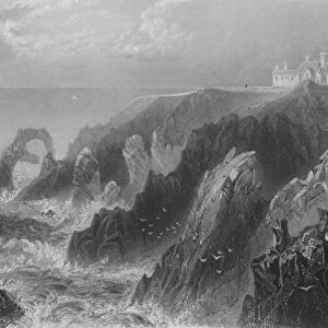 View of Slaines Castle, near Peterhead (engraving)