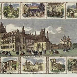 Views of Oxford (coloured engraving)