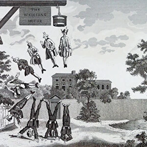 The Weighing House. (absolute gravity) by William Hogarth
