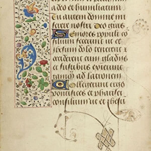 Decorated Text Page Ghent written Belgium 1471