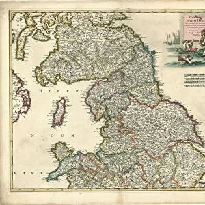 Map Tractus regni Angliae septentrion quo ducatus Eboracensis
