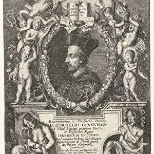 Portrait of Cornelis Jansenius, bishop of Ypres Belgium, Philip Fruytiers, 1620 - 1666