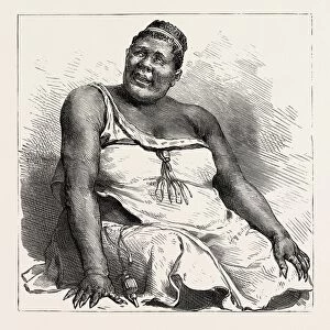 SWAZILAND, THE QUEEN OF THE SWAZIES, engraving 1890