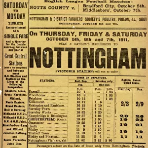 Great Central Railway: excursions to Nottingham Goose Fair, 1901