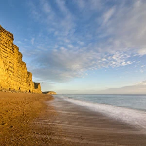 East Cliffs, West Bay, the Jurassic Coast, Dorset, England, UK. January 2019