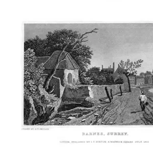 Barnes, Surrey, 1830. Artist: R Winkles