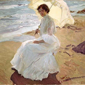 Clotilde on the Beach, 1904. Creator: Sorolla y Bastida, Joaquin (1863-1923)