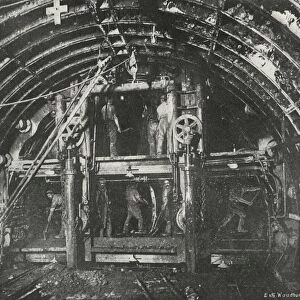 Driving the Tunnel for the Waterloo and City Railway, (c1897). Artist: E&S Woodbury