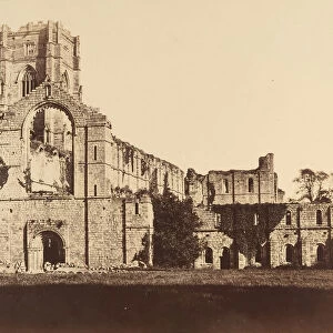 Fountains Abbey. General Western Front, 1850s. Creator: Joseph Cundall