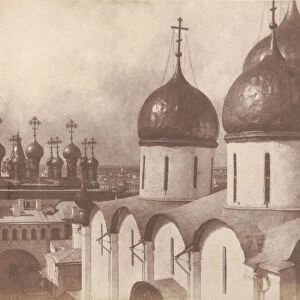 Moscow, Domes of Churches in the Kremlin, 1852. Creator: Roger Fenton