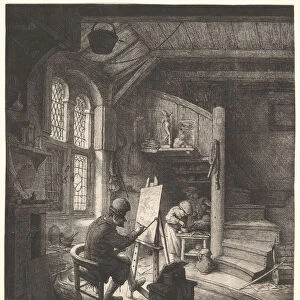 The Painter in His Studio, ca. 1667. Creator: Adriaen van Ostade