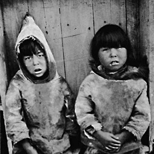 A pair of Eskimo boys, 1912. Artist: Wilfred Grenfell