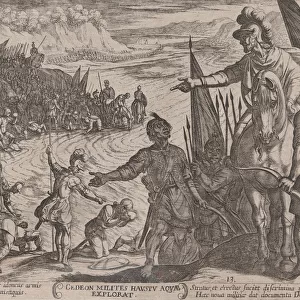 Plate 13: Gideon Choosing his Soldiers, from The Battles of the Old Testamen... ca