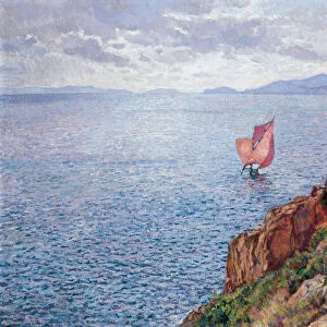 The Red Sail. Artist: Rysselberghe, Theo van (1862-1926)