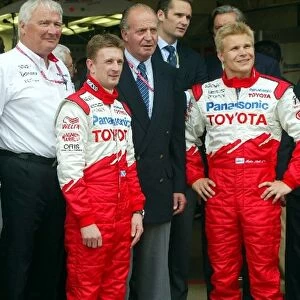 Formula One World Championship: The Toyota Team with HRH King Juan Carlos of Spain and Carlos Sainz