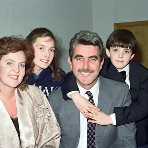 Actress Pauline Collins and husband John Alderton with two of their children