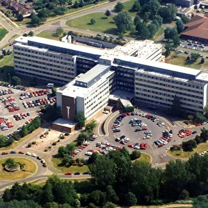Aerial photograph of Walsgrave Hospital building, Coventry. 27th May 1992