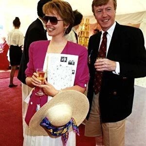 Anne Diamond TV presenter and her husband Mike Hollingsworth are seen at Windsor Polo in