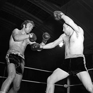 Joe Bugner Heavyweight Boxer fighting Canadian Bill Drover at Bethnal Green