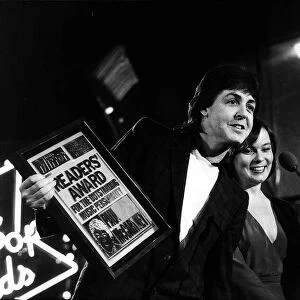 Paul McCartney former singer with The Beatles and wife Linda McCartney at the Daily