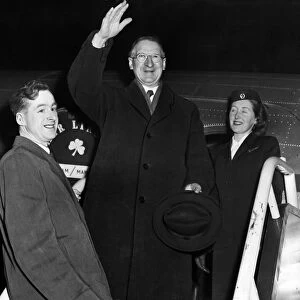 Prime Minister of the Republic of Ireland Eamon De Valera at Manchester airport after