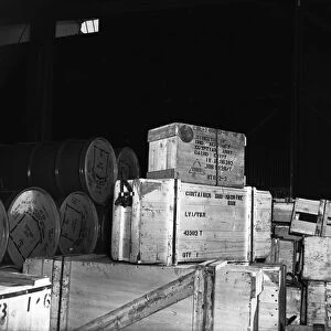Suez Crisis 1956 British arms waiting to be shipped to Egypt for the Egyptian Army