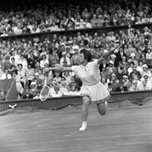 Wimbledon Tennis, Ladies day. Pictured, Billie Jean Moffitt (later King