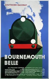 Bournemouth Belle, SR poster, 1933 Bournemouth Belle, SR poster, 1933