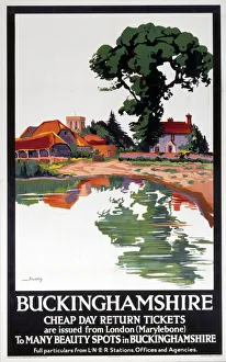 Buckinghamshire - Cheap Day Return Tickets, LNER poster, 1923-1947 Buckinghamshire - Cheap Day Return Tickets, LNER poster, 1923-1947