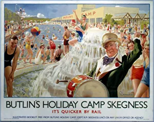 Butlins Holiday Camp, Skegness, LNER poster, 1930 Butlins Holiday Camp, Skegness, LNER poster, 1930