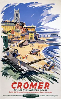 Cromer - Gem of the Norfolk Coast, BR (ER) poster, 1948-1965 Cromer - Gem of the Norfolk Coast, BR (ER) poster, 1948-1965